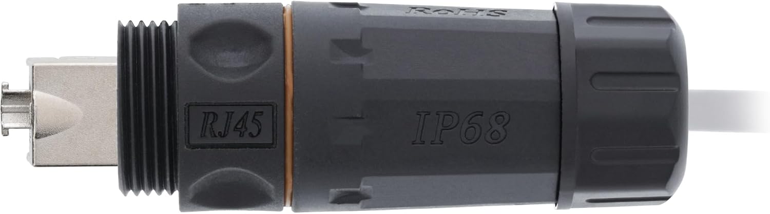 Inline Cat.6A Cable Connector for Installation Cable, Shielded, Waterproof IP68, LSA Technology, UV-Resistant, for Outdoors, Gigabit up to 10 Gb/s, 69992W