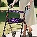 ASQVTIFE Purple Butterfly Walker Covers for Seat and Backrest Purple Butterflies Walker Seat Covers for Ladies Soft Dust Cover for Seniors in Assisted Living 2 Piece Comfy Walker Seat