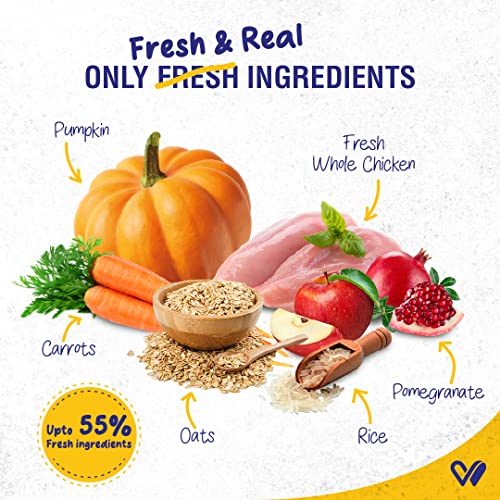 Image of Wiggles Ykibble Dry Dog Food Adult Pet and Senior Dogs (900 gm) | 100% Human-Grade Ingredients | Rich in Nutrients | Oven Baked Nutritionally Balanced Healthy Food for All Breeds