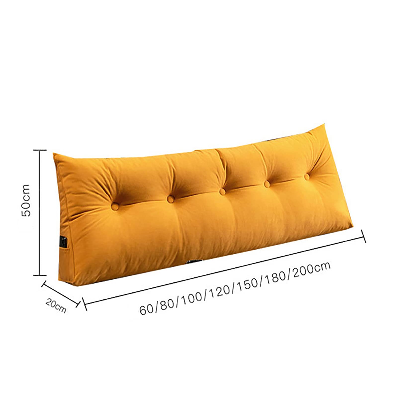 Coussin Triangulaire De Tête De Lit – Support Lecture Et Dos, Dimensions 180x50x20 Cm, Tissu Doux (marron)