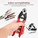 Bike Cable Cutter, Heavy Duty Stainless Steel Cable Cutter, Wire Rope for Deck Stair Railing Strong Thick Seal Metal Fencing Bicycle Bike Brake Cutter With 10 Pcs Ferules CR12, CT1