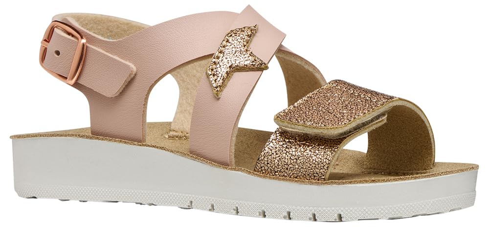Geox J COSTAREI GI Sandal, LT Rose/Rose Gold, 30 EU