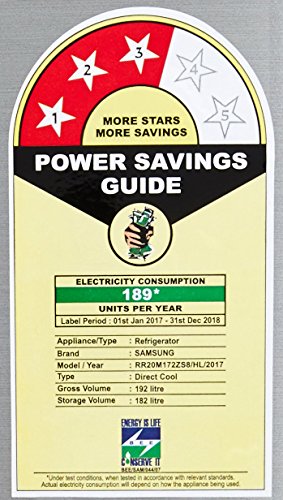Image of Samsung 192 L 3 Star Direct Cool Single Door Refrigerator(RR20M172ZS8 /HL, Elegant Inox, Inverter Compressor)