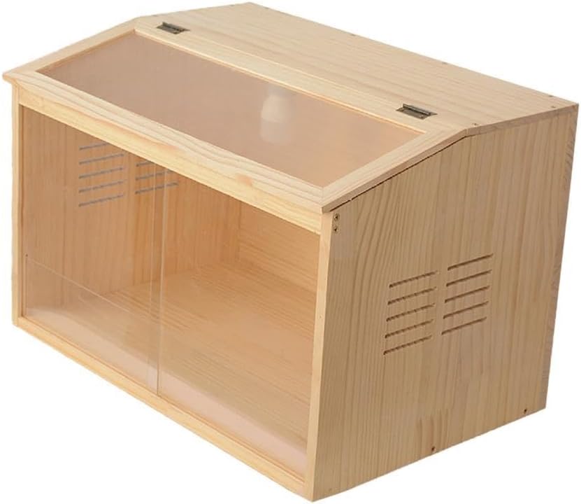 Brooder Box for Chicks Hamster House Wood Small Animals Habitat Decor Rutin Chicken Feeding Box for Gerbils Hedgehog Climbing