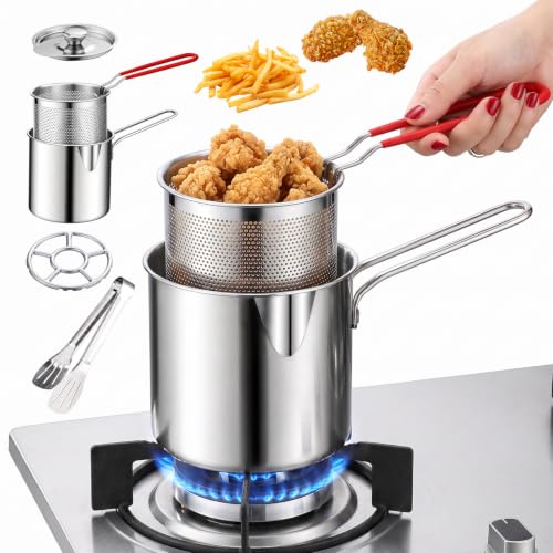 304 Stainless Steel Deep Fryer Pot Set with Basket