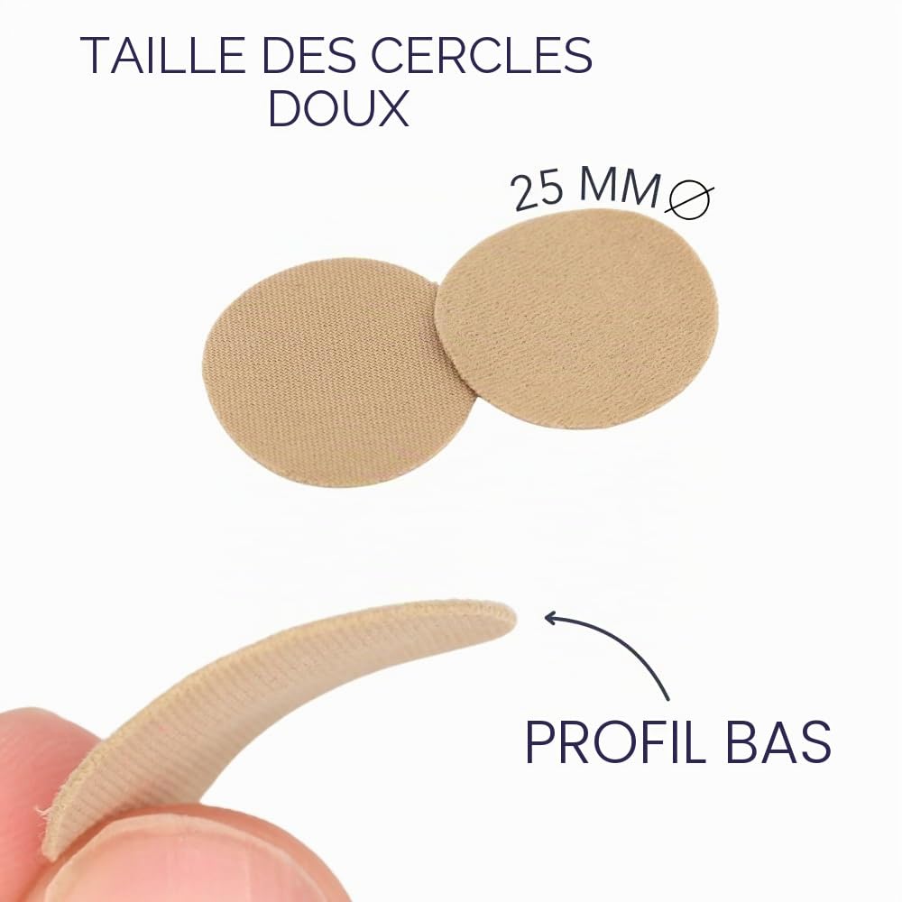 URSA – Cercles souples, protections réutilisables de micros cravate, pour protéger du vent et les camoufler, (15 cercles souples + 30 autocollants)