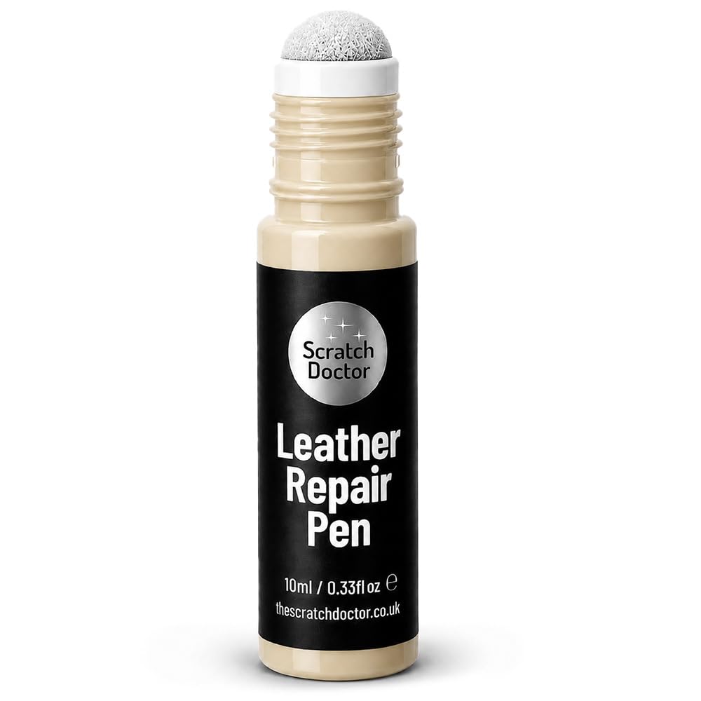 The Scratch Doctor Cream Scratch Doctor Leather Repair Pen Scratch Remover Colour Repair For Leather Faux Vinyl Furniture Sofas Car Seats Shoes Bags (Cream)