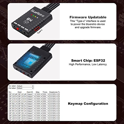 Image of BITFUNX Wireless Controller Adapter - Support Firmware Upgrade, Dual-Mode BT, Keymap Configuration, Compatible with PS3 /PS4 /PS5,Xbox One S,Series X /S,Switch Pro Bluetooth Controllers