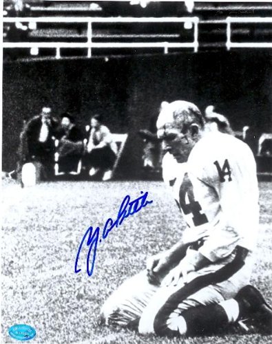 Autograph Warehouse 27296 Y.A. Tittle Autographed 8 x 10 Photo The Bloody Endzone Shot