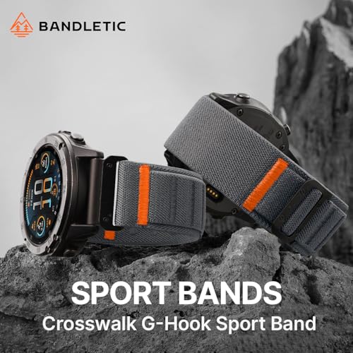 Image of Bandletic Compatible with Garmin Fenix 8 51mm 7X 6X 5X Watch Band - 26mm Quick Fit Rugged Nylon Strap for Fenix 7X 6X Pro /5X Plus /3 /3 HR /Instinct 2X Solar 3 50mm /Enduro /Quatix 7X /Tactix 8 /Epix Pro 2