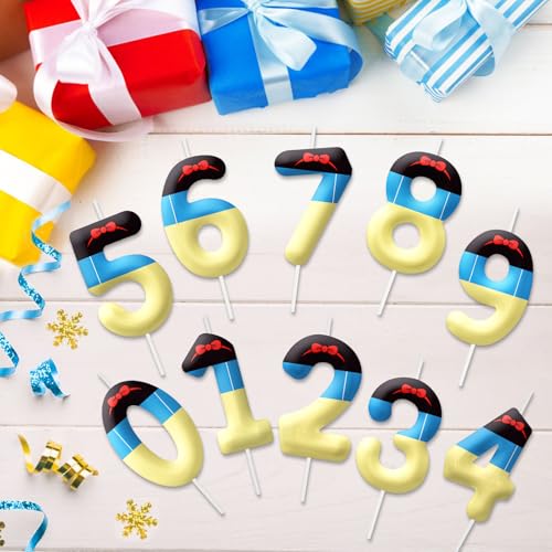 Image of White Cartoon Birthday Candles, Number 1 Candle White Themed Birthday Party Supplies, 2.4 inch Birthday Candles for Cake Topper Party Decorations, Birthday Decorations for Boys Girls (Number 1)