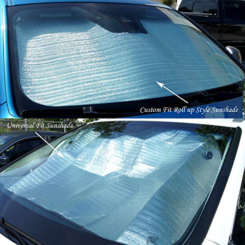 Image of RSS-040 Custom Fit Roll Up Car Windshield Sun Shade Protector, Sunshade Visor Silver 1-pc Set Compatible with 2016-2020 Buick Envision