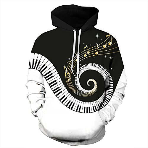 NEWCOSPLAY Unisex Novelty Hooded Sweatshirts 3D Printed Hoodies Colorful Pattern 304 (S/M)