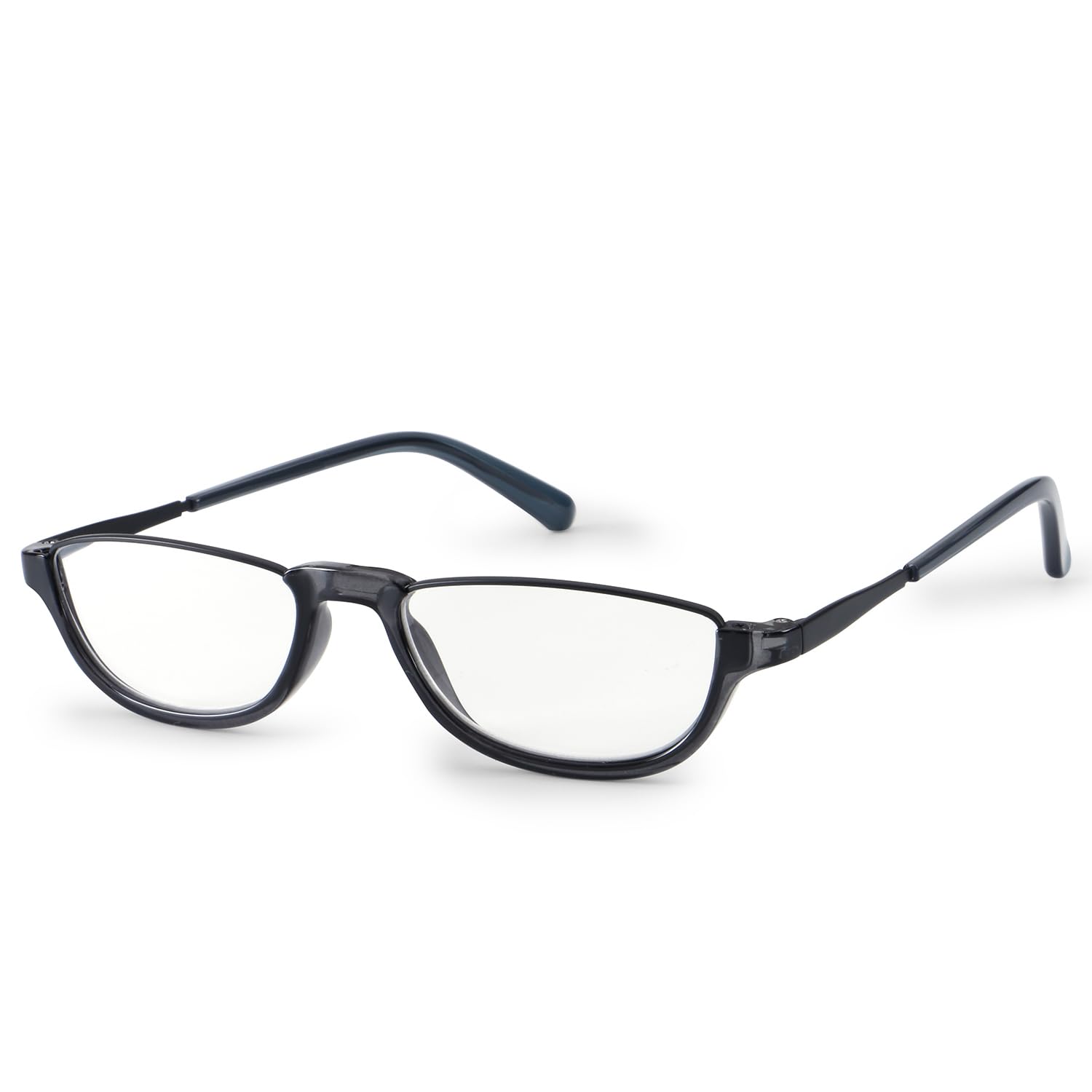 DR.HARMANN'S READING GLASSES® FULL RIM WITH METAL COMBINATION fitted with Anti Reflection Coating Lens (Model: iRead ONE ARC Transparent Grey with Black colour +3.00) 2