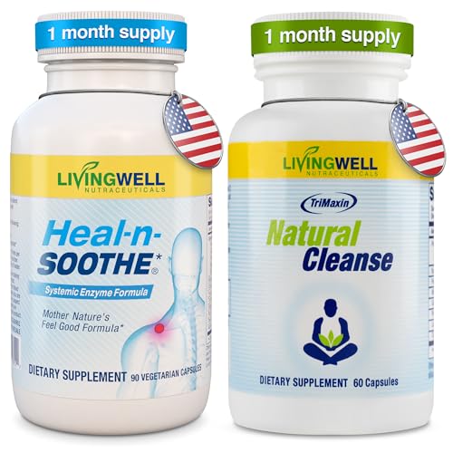 HEAL-N-SOOTHE Natural Cleanse Supplement Proteolytic Enzyme and Natural Digestive Health Supplement