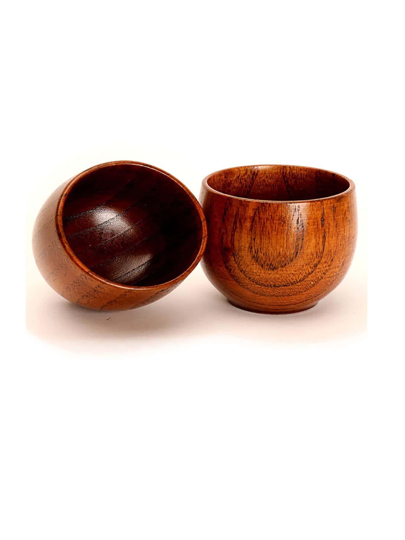 POKENE 2pcs Wooden Pattern Cup