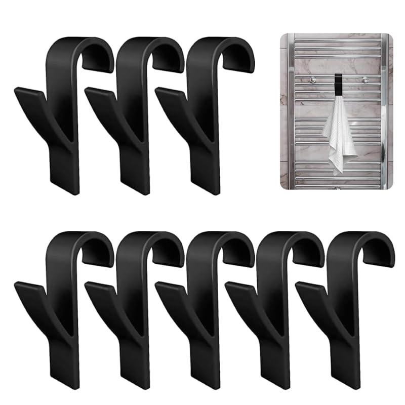 8 Ganci Per Termoarredo Bagno - Trasparenti, Salvaspazio - Per Asciugamani E Accessori - Foto 11