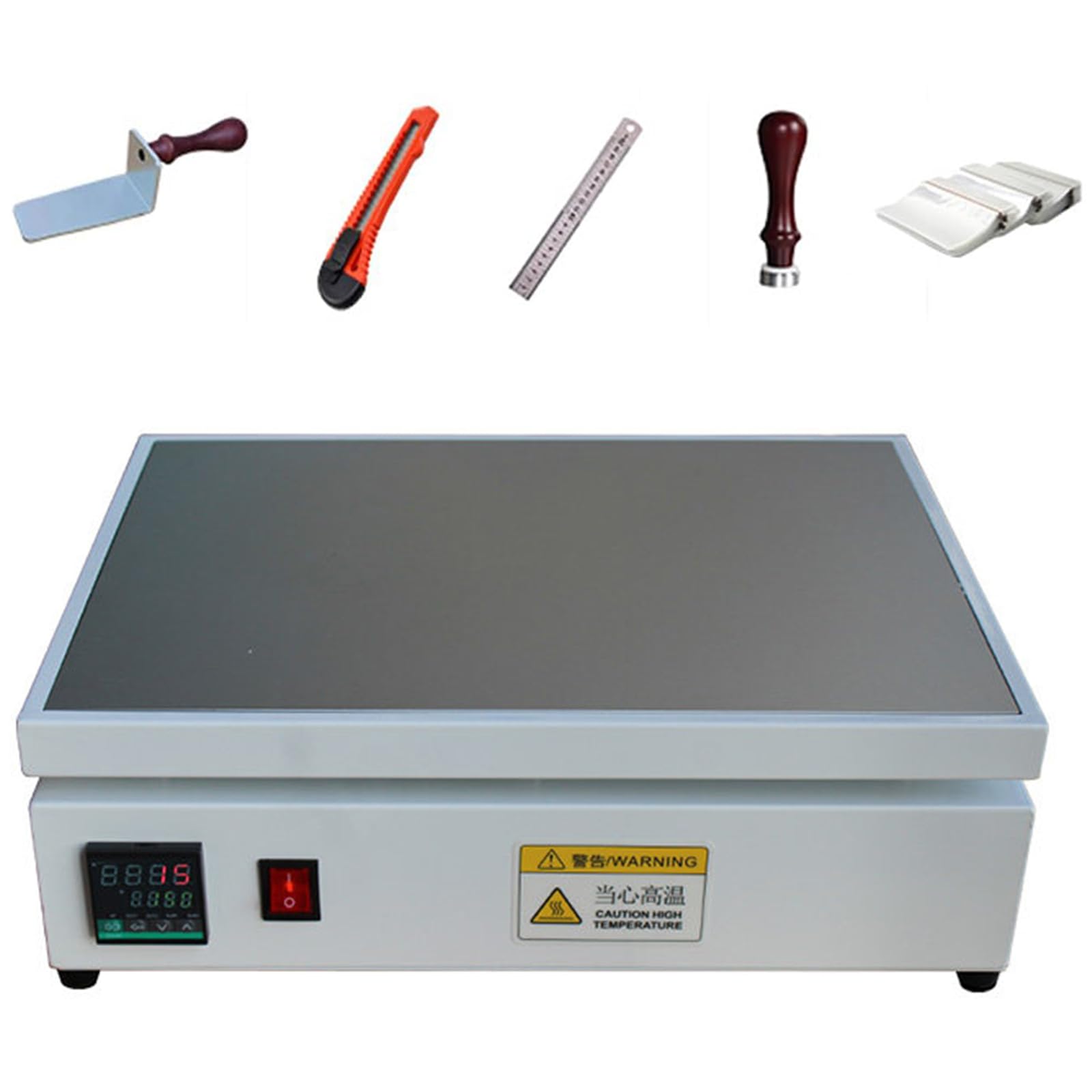 Máquina de sellado manual de celofán, sellador térmico Pid con control de temperatura y placa caliente de acero inoxidable, para perfumes, cosméticos, caja de regalo