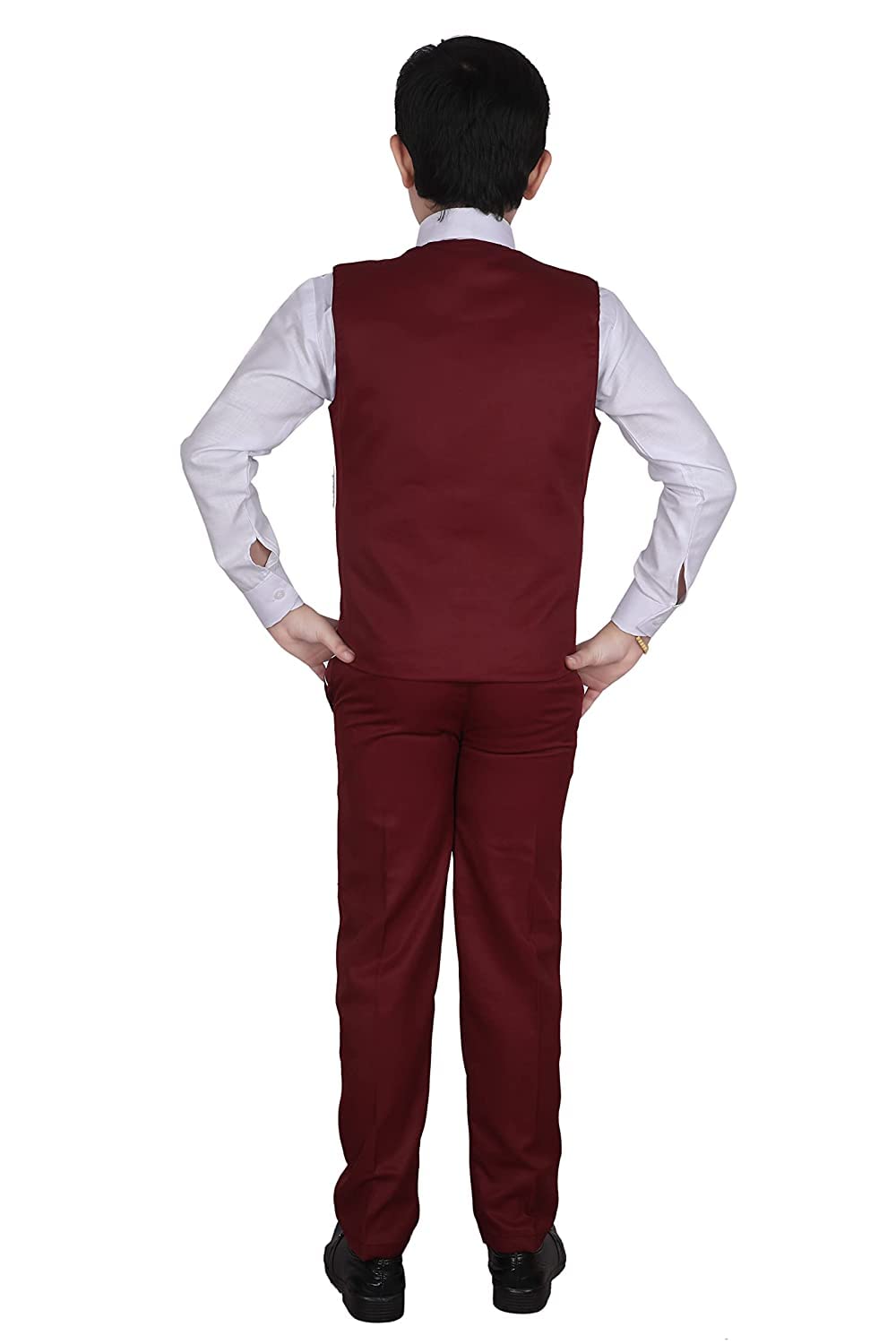 Pro-Ethic Style Developer 3 Piece Suit for Boys | Kids Wear Suit Set Coat, Pant, Tie & Shirt (13-14 Years, Maroon) 2