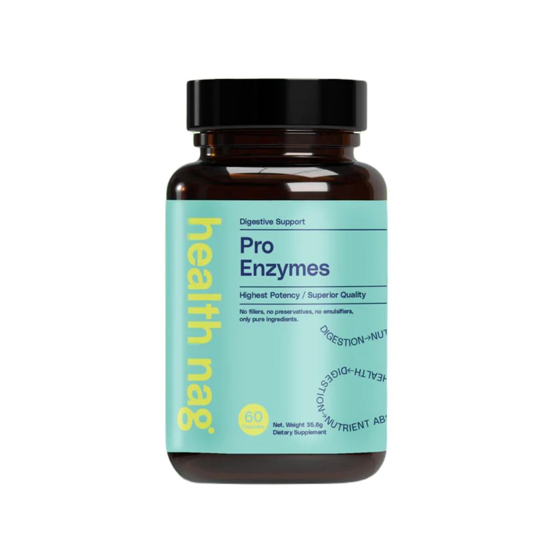 Pro Enzymes, No Fillers, No Preservatives, No Emulsifiers, Only Pure Ingredients, 60 Capsules in 1 Bottle