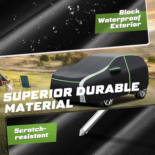 Image of Mixsuper Liner Car Cover for Mazda CX-5 2013-2026 / Mazda CX-50 2023-2026, 7 Layers Full Car Cover All Weather Car Covers for CX5 CX50, Waterproof Outdoor Cover with Zipper Door Reflective Strips