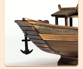 Amazon.co.jp: 対象: 32cm 無垢材彫刻ボートモデル 木製
