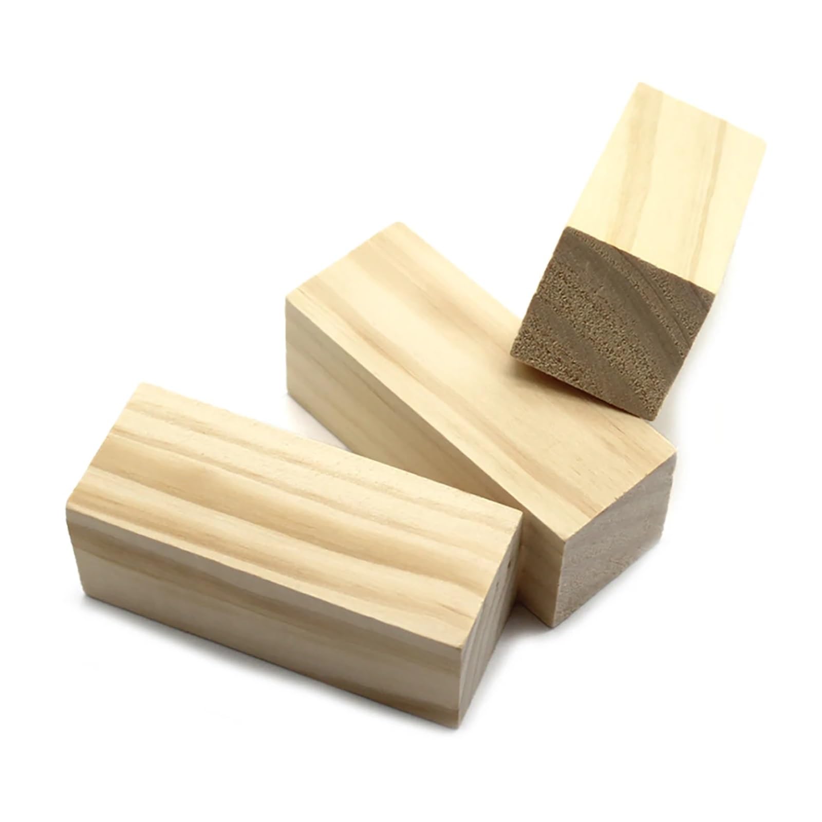 Bloki do rzeźbienia z lipy amerykańskiej, Bloki do rzeźbienia z lipy 4x4x10cm 5x5x10cm Niedokończone drewno kwadratowe 20 szt. Materiał modelu DIY(50x50x100mm-10pcs)