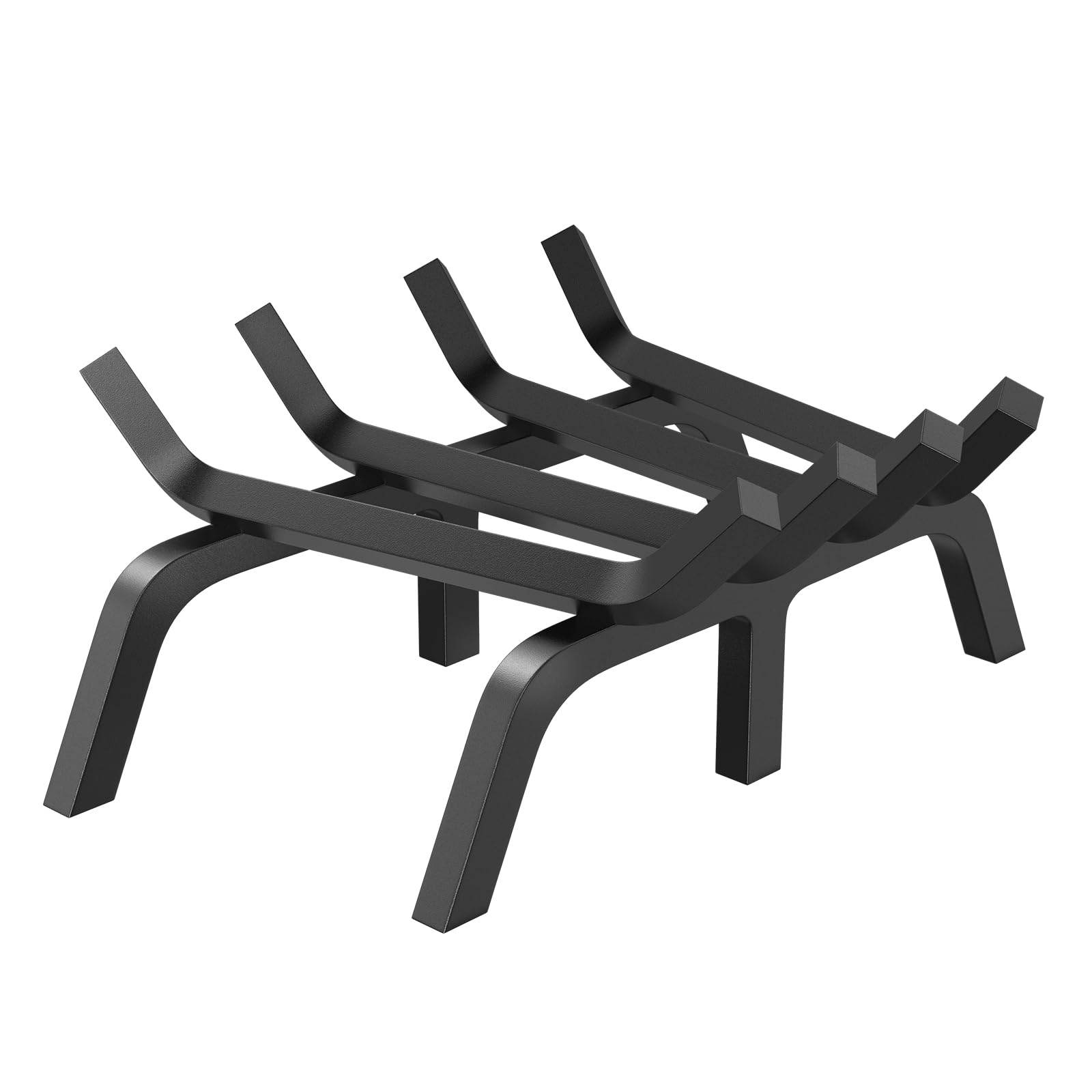 VEVOR Kaminrost, 46x18x10cm Feuerbock für Kamin mit 6 Stützbeinen, 19 mm pulverbeschichtete Stahlstangen, Feuerrost, Kaminholzrost, Ofenrost, Brennholzhalter für Innen- & Außenkamine