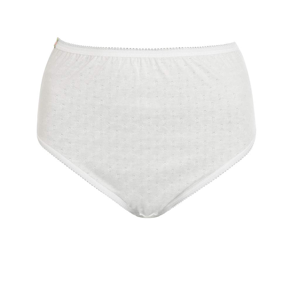 Lot de 6 culottes en fil d'Écosse pour femme art.280 (6 pièces), Blanc, XL