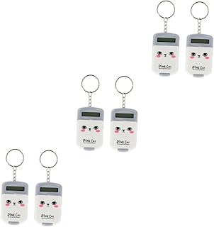 Ciieeo Portátil 6 Peças Calculadora Aritmética Chaveiro De Amizade Calculadora De Contabilidade Calculadoras Básicas Mini Calculadora Pingente Crianças Calculadora De Bolso Fofa