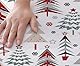 APROPHIC 4-Teiliges Weihnachtsduschvorhang-Set Weihnachtsbaum-Duschvorhang-Set Weihnachtsbadezimmer-Set mit Duschvorhang und Teppich, Toilettendeckel und U-förmiger Matte, Waschbar 72x72 Zoll