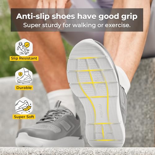 Image of FitVille Walking Shoes for Men Wide Toe Box Lightweight Extra Wide Shoes for Men Non Slip Walking Tennis Shoes for Men Cushioned Men's Slip on Walking Shoes Comfortable Wide Width Men's Sneakers