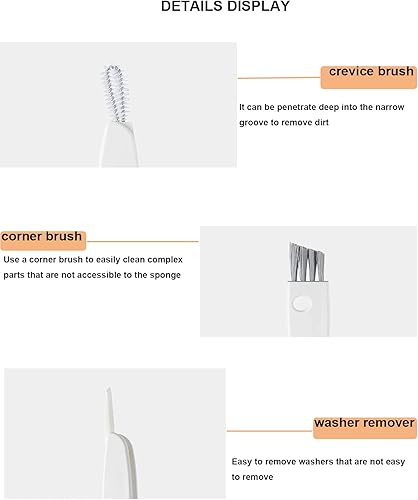 Miniatura 3 de Pequeño cepillo de limpieza - Mini cepillo multifuncional de limpieza de hendiduras, herramientas de limpieza de botellas de agua para vaso de