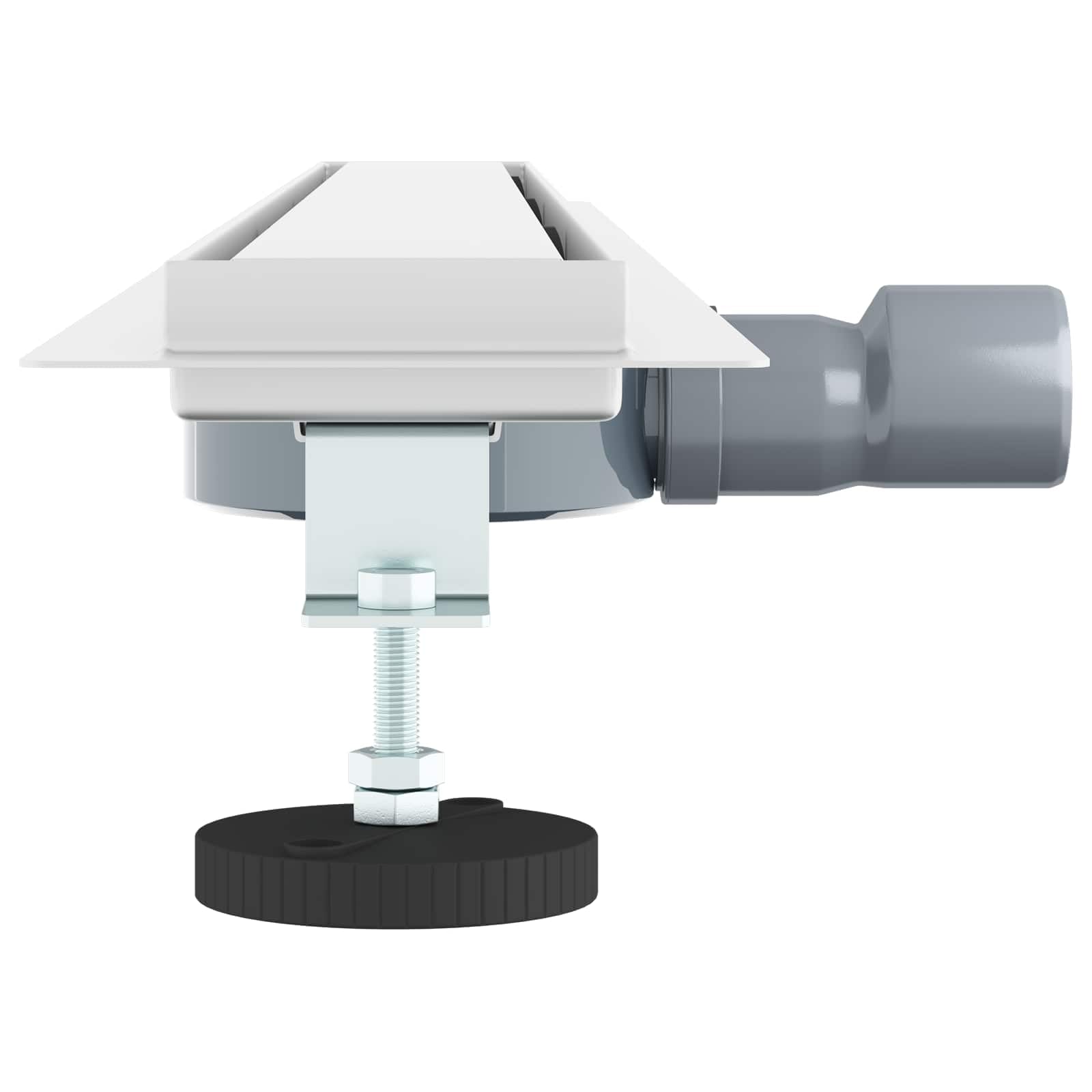 Scarico doccia 2 in 1 con sifone a 360° in acciaio inox 304, regolabile in altezza, 90 cm, piastrellato, con griglia, tappo e valvola di scarico per bagno, cucina, lavandino, vasca da bagno