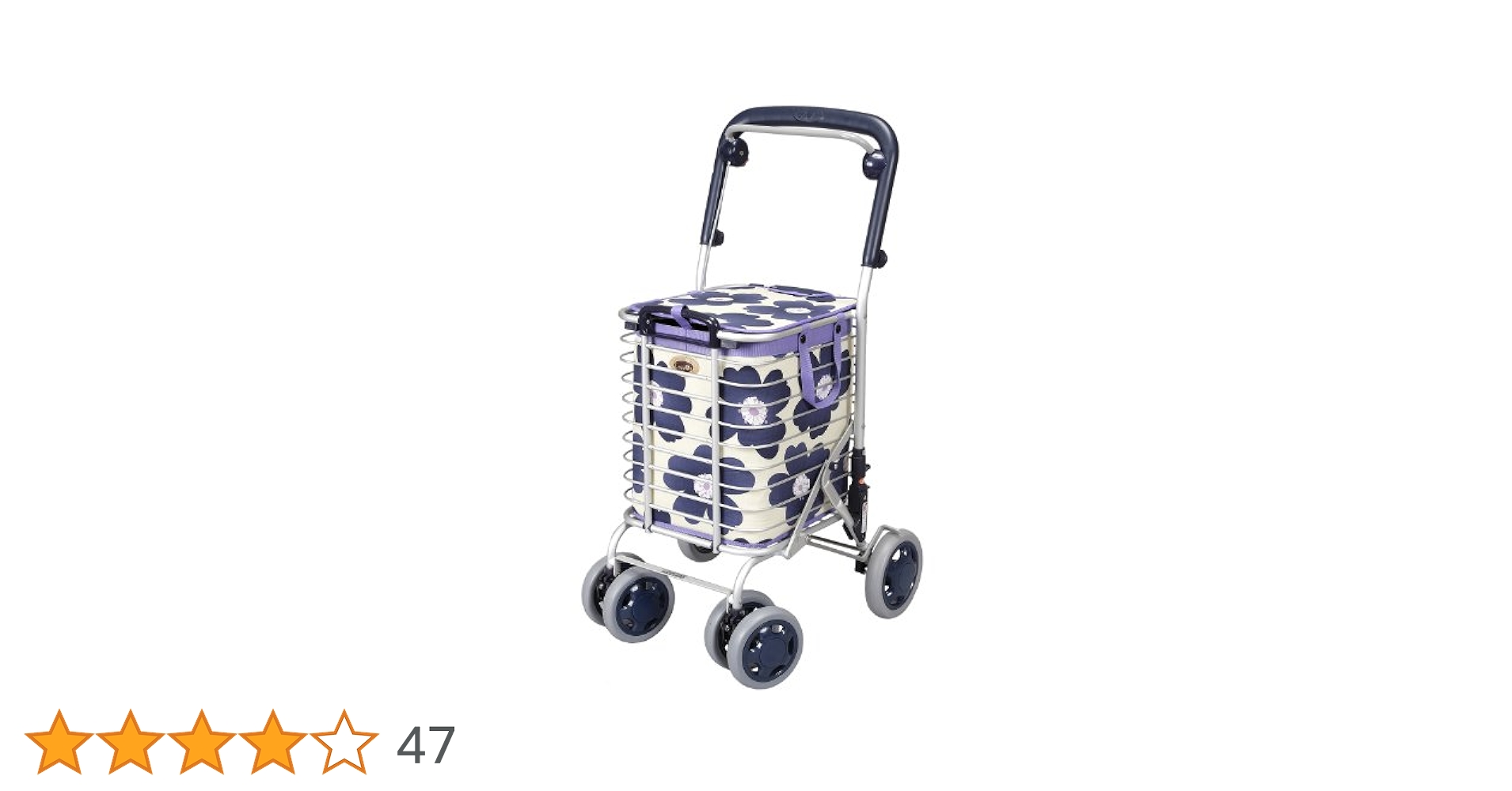 ・れみ　ユーバ産業　ショッピングカー アルミワイヤーカート　花柄 Amazon.co.jp: アルミワイヤーカート A-0245H 花柄赤 : 産業