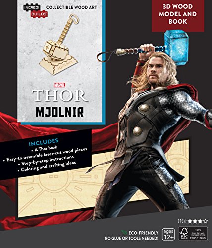 IncrediBuilds Marvel: Avengers: Thor 3D Wood Model and Book - //coolthings.us