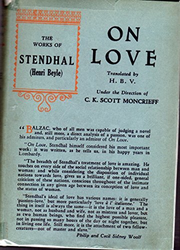 On Love (The Works on Stendhal) B07BCJMR9W Book Cover