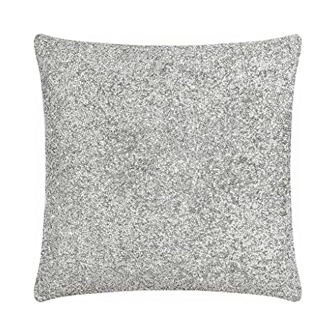 Luminous Allover Pillow, Shimmering Rhinestones, Soft Velvet, Feather Insert, Washable Cover, Statement Home Decor Accent, Silver, 16x16, Sold Individually Cover
