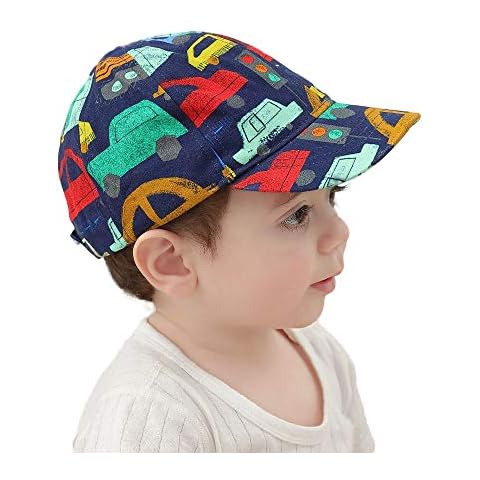 Gifts Treat Boys Cap, Kids Summer Sun Hat with Car Print Cover