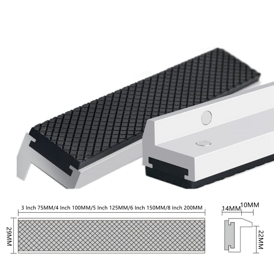 2 pezzi di protezione magnetica da banco con ganasce morbide universali per morsa in metallo (2 pezzi 75 mm)