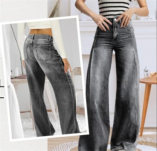 2025 Summer Vintage Baggy Jean for Woman, Wide Leg Baggy Jeans High, Street Fashion Wide Leg Denim Pant2