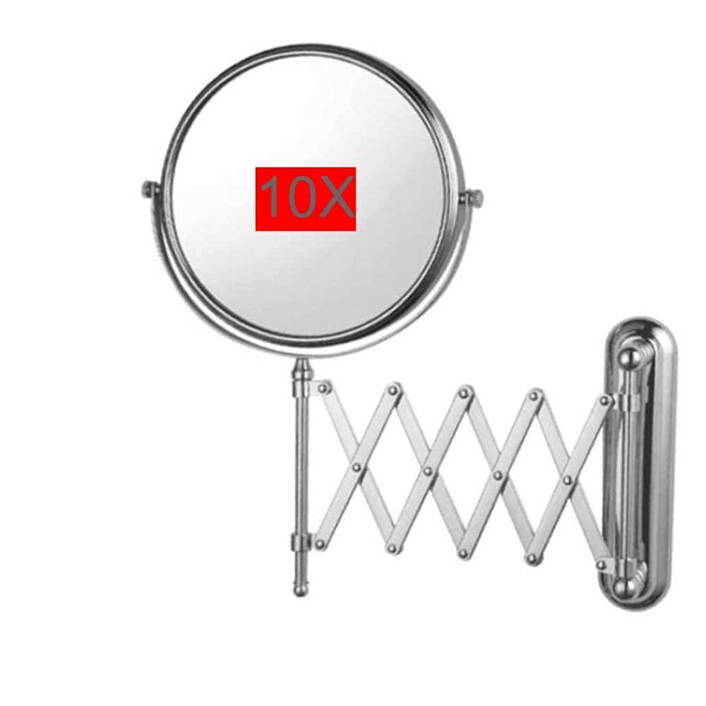 Spacmirrors Vanity Mirror Extendable 360 Rotating Cosmetic Bathroom Mirror Round for Hotel Bathroom Leunlee