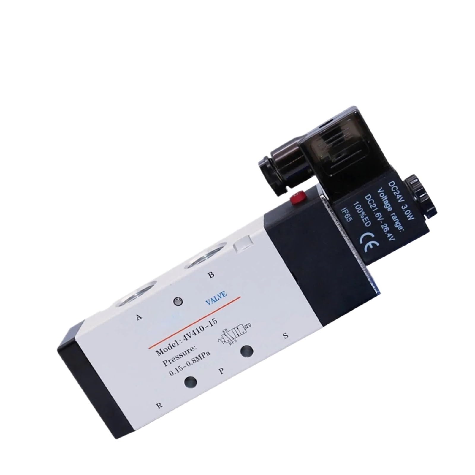 Électrovannes série 4V400 AC220V avec connecteur de bobine 4V430P-15 pour circuit d'air comprimé