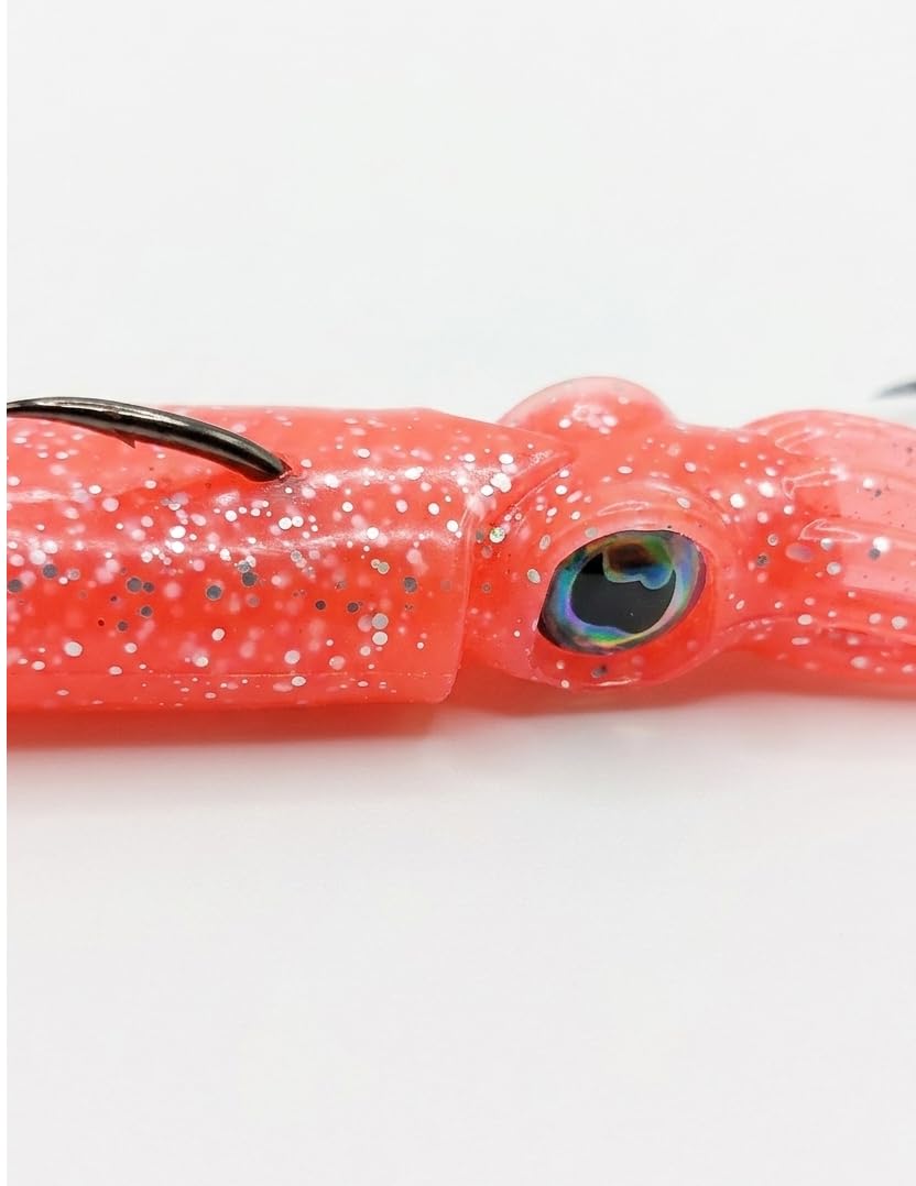 Esca Artificiale da Pesca Calamaro in Gomma, 250g con Assist Completo, per Vertical Jigging e Traina, Dentice e Cernia
