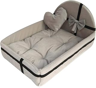 PerGrate - Lettino rimovibile per cani e gatti, morbido e caldo per dormire, grigio, Large