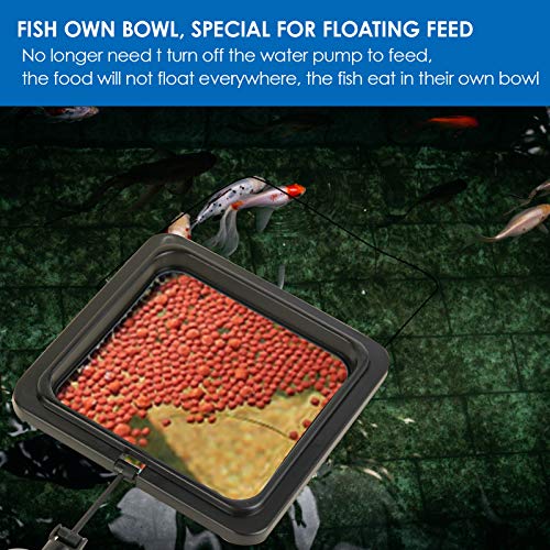ZRDR Fish Feeding Ring, 2 Pack Black Aquarium Floating Food Feeder Circle Small Round and Square with Flexible Lever… - Image 5