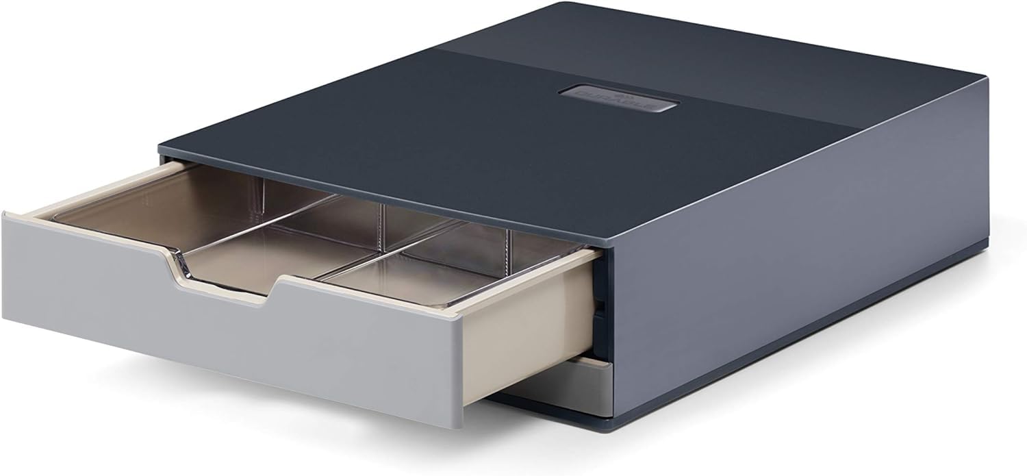 Durable 338358 Caja para café COFFEE POINT BOX S para organizar cápsulas de café, sobres de azúcar,cucharillas, servilletas, bolsas de té y mucho más, antracita