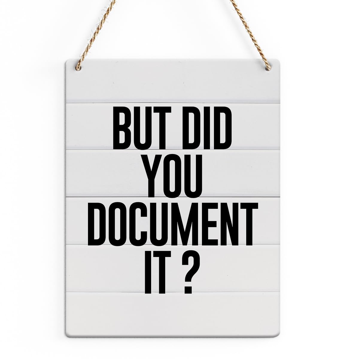 SENJIAN Funny Office Supplies Rustic Wall Art Office Accessories Office Cubicle Decor Farmhouse Wall Hanging Decor Novelty Office Organization Decorative Wood Plaque for Home Living Room Meeting Room