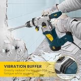 Enventor Hammer Drill, 1500W Heavy Duty Electric Rotary Hammer Drill, 360° Auxiliary Handle, SDS-Plus, for Concrete, Masonry, Brick, Steel, Wood, Blue - Image 6