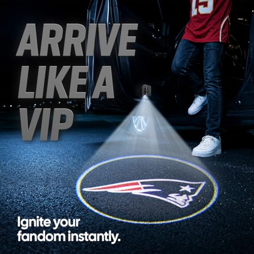 Image of LED Car Door Light - Officially Licensed NFL Wireless Projector - Show Your Team Pride - Battery Powered, Easy Install